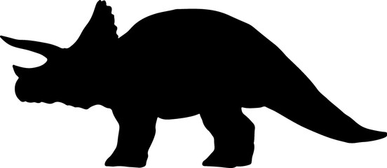 Isolated Dinosaur Silhouette in Vector © JayMadison
