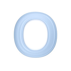Obraz premium Character O on white background. Isolated 3D illustration