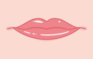 Illustration of healthy lips seen from the front