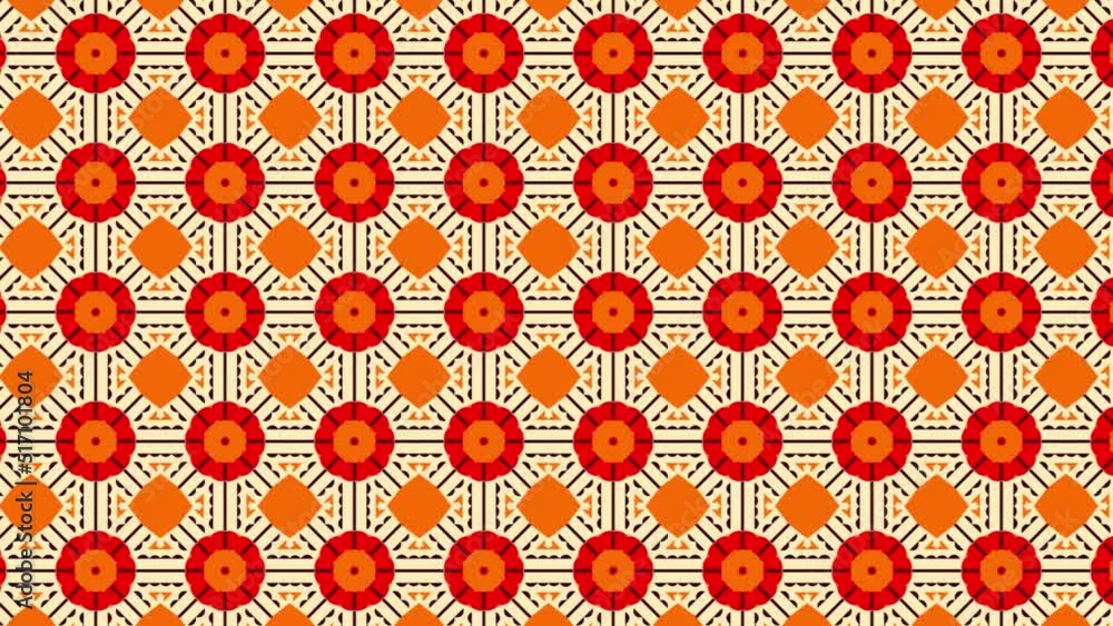 Poster floral seamless pattern loop animation. endless video background. vertical repeating. geometric seam