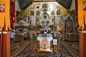 Fototapeta na wymiar Orthodox church in Anusin, village in Siemiatycze County, Podlaskie Voivodeship.