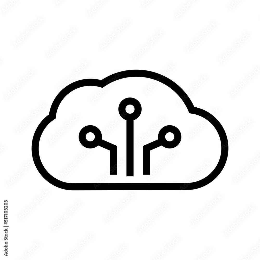 Poster cloud server icon. connection to the cloud. vector.