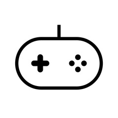 Rounded game controller icon. Video game. Vector.