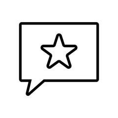 Star and speech bubble icon. Favorite. Vector.