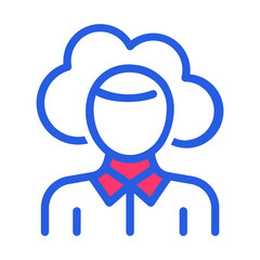 Obraz premium Cloud, human, management icon