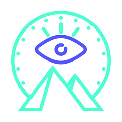 Conspiracy, eye, pyramid icon