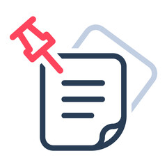 Obraz premium Note, paper, plan icon