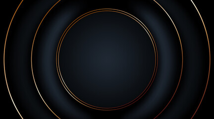 Black abstract circle illustration background