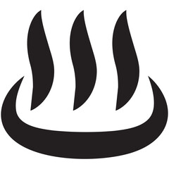 Hot spring mark icon on white background. Japanese onsen sign. Japanese hot springs mark symbo. flat style.