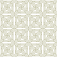 Seamless geometric ornament . Brown color thin lines .