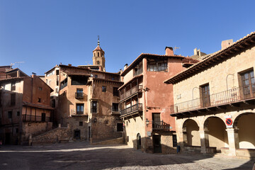 Fototapeta na wymiar main square of Albarracin, Teruel province, Aragon, Spain