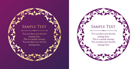 オシャレなフレーム。デザインテンプレート。ゴージャスな額のセット。