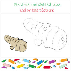 Topinambur. Vegetables. Educational developing game for preschoolers 