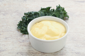 Cheese sauce in the bowl