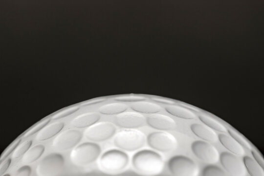 golf ball on background, space for text.