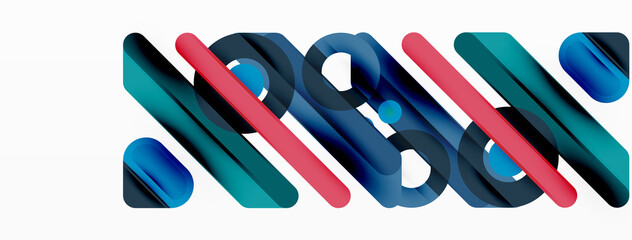 Creative geometric wallpaper. Minimal lines and circles background