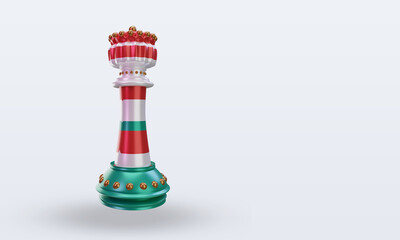 Obraz premium 3d king chess Bulgaria flag rendering left view