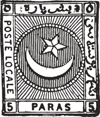 Obraz premium Vintage Postal, Postage, Mail Stamps in Vector