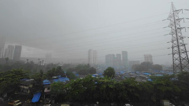 heavy rain in Mumbai Malad western express highway mansoon