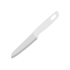 Kitchen Knife Flat Illustration. Clean Icon Design Element on Isolated White Background