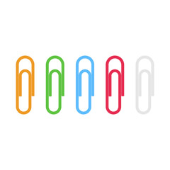Paper Clip Flat Illustration. Clean Icon Design Element on Isolated White Background