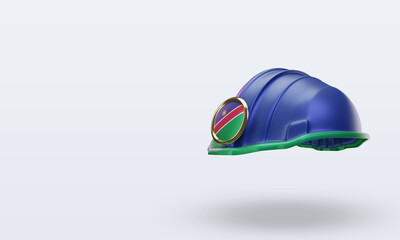 3d engineer Namibia flag rendering right view