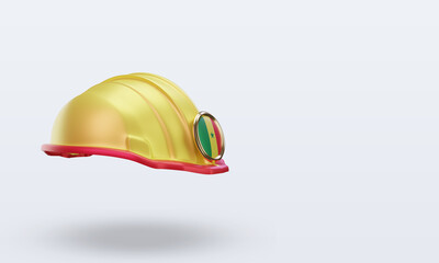 Fototapeta premium 3d engineer Senegal flag rendering left view