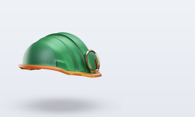 3d engineer Zambia flag rendering left view