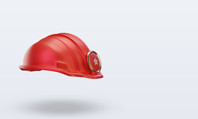 Fototapeta premium 3d engineer Hongkong flag rendering left view