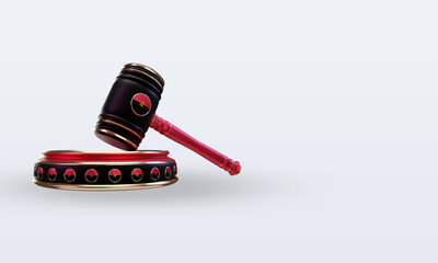 3d justice Angola flag rendering left view