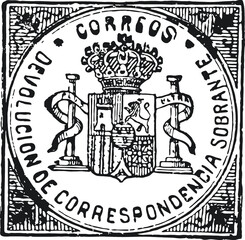 Vintage Postal, Postage, Mail Stamps in Vector