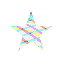 Colorful paint star symbol on white background vector.