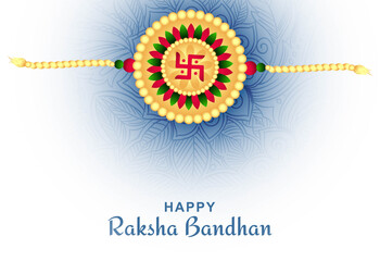 Beautiful decorative rakhi for indian festival banner raksha bandhan card background