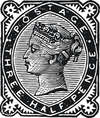 Vintage Postal Stamp, Postage Stamp, Mail Stamps in Vector