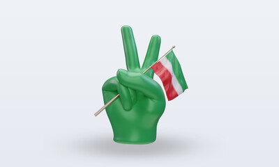 3d peace day Iran flag rendering front view