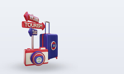 Obraz premium 3d tourism day Belize flag rendering left view