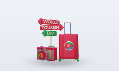 3d tourism day Eritrea flag rendering front view