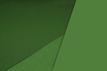 Dark and light, Plain and Textured Shades of green papers background lines intersecting to form a triangle shape