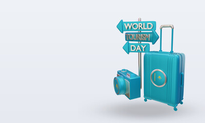 3d tourism day Kazakhstan flag rendering right view