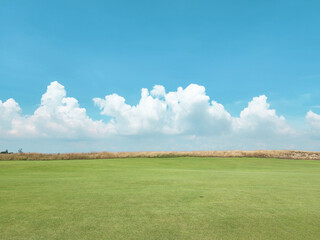 Playing golf under the perfect sky 