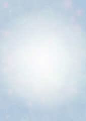 Vector Summer Sun Shine Background with Bokeh Blurred Glowing Gold Circles on Blue Sky.  Blured Sunlight Background. Magic Summertime Print. Calm Defocused Light Design for Posters, Covers, Cards.