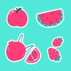 Red Fruit Vector Illustration