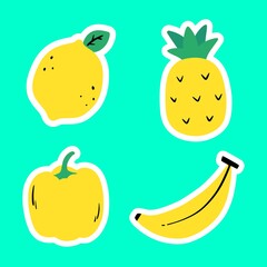 Yellow Fruit Vector Illustration