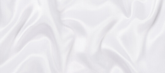 white silk fabric texture background. Cloth soft wave. Creases of satin