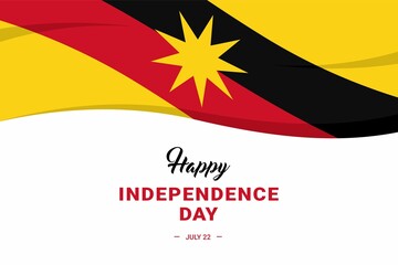 Sarawak Independence Day. Vector Illustration. The illustration is suitable for banners, flyers, stickers, cards, etc.
