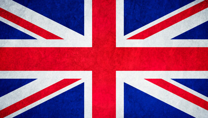 Fototapeta premium Full Frame Image of Flag of United Kingdom with Stone Texture