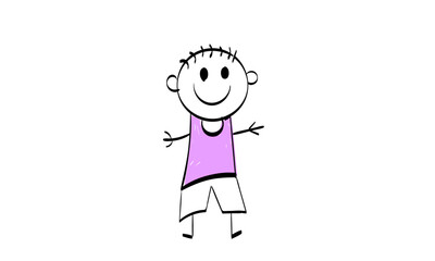 Funny Kid design over white background. use as poster, card, flyer, banner or T Shirt