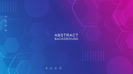Abstract gradient geometric hexagonal background