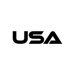 USA letter logo design with white background in illustrator, vector logo modern alphabet font overlap style. calligraphy designs for logo, Poster, Invitation, etc.