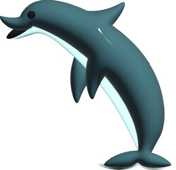 dolphin isolated on white © valentina